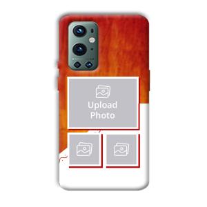 Red White Background Customized Printed Back Cover for OnePlus 9 Pro