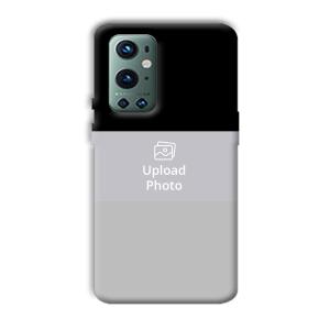 Black & Grey Customized Printed Back Cover for OnePlus 9 Pro