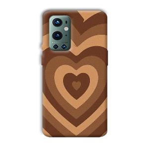 Brown Hearts Phone Customized Printed Back Cover for OnePlus 9 Pro