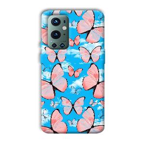 Pink Butterflies Phone Customized Printed Back Cover for OnePlus 9 Pro