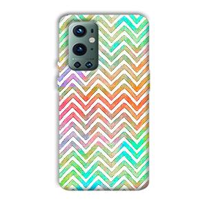 White Zig Zag Pattern Phone Customized Printed Back Cover for OnePlus 9 Pro