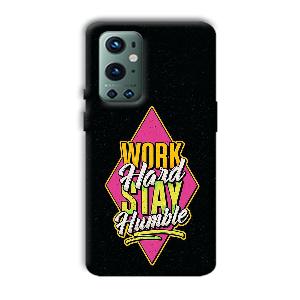 Work Hard Quote Phone Customized Printed Back Cover for OnePlus 9 Pro