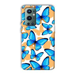 Blue Butterflies Phone Customized Printed Back Cover for OnePlus 9 Pro