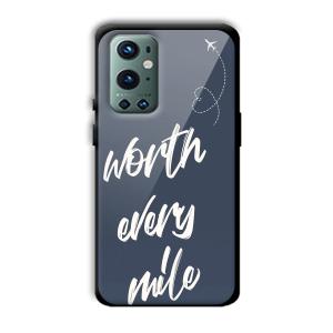 Worth Every Mile Customized Printed Glass Back Cover for OnePlus 9 Pro