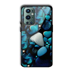 Aqua Blue Customized Printed Glass Back Cover for OnePlus 9 Pro