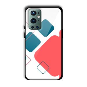 Abstract Squares Customized Printed Glass Back Cover for OnePlus 9 Pro