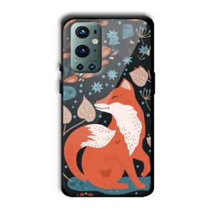 Cute Fox Customized Printed Glass Back Cover for OnePlus 9 Pro
