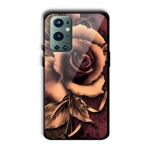 Brown Rose Customized Printed Glass Back Cover for OnePlus 9 Pro