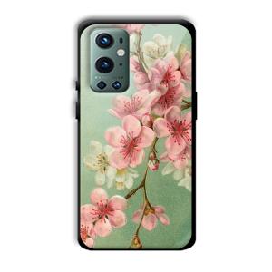 Pink Flowers Customized Printed Glass Back Cover for OnePlus 9 Pro