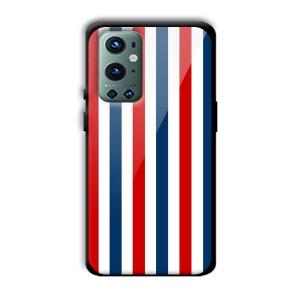 Red and Blue Customized Printed Glass Back Cover for OnePlus 9 Pro