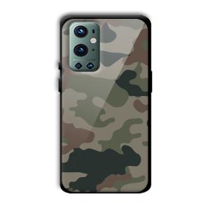 Green Camo Customized Printed Glass Back Cover for OnePlus 9 Pro