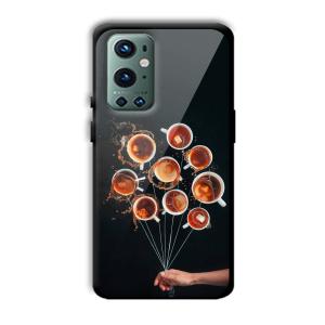 Coffee Cups Customized Printed Glass Back Cover for OnePlus 9 Pro