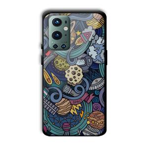 Space Graffiti Customized Printed Glass Back Cover for OnePlus 9 Pro