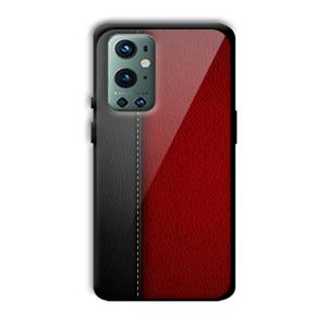 Leather Texture Customized Printed Glass Back Cover for OnePlus 9 Pro