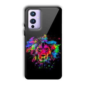Colorful Lion Customized Printed Glass Back Cover for OnePlus 9