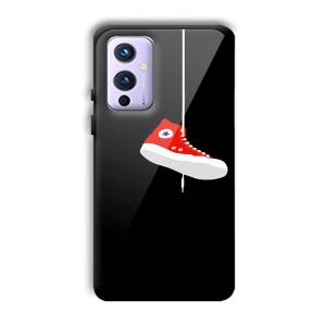 Red Sneaker Customized Printed Glass Back Cover for OnePlus 9
