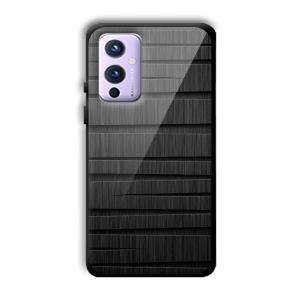 Black Wooden Pattern Customized Printed Glass Back Cover for OnePlus 9