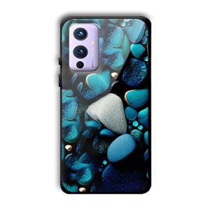 Aqua Blue Customized Printed Glass Back Cover for OnePlus 9