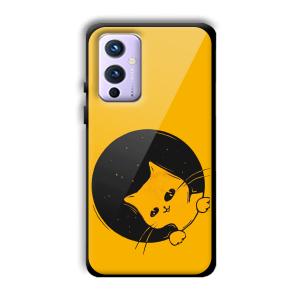 Sneaky Cat Customized Printed Glass Back Cover for OnePlus 9