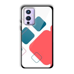 Abstract Squares Customized Printed Glass Back Cover for OnePlus 9