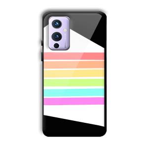 Colorful Stripes Customized Printed Glass Back Cover for OnePlus 9