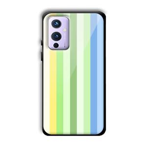 Green and Blue Customized Printed Glass Back Cover for OnePlus 9