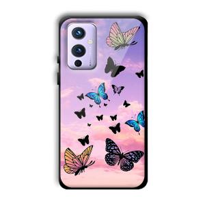 Butterflies Customized Printed Glass Back Cover for OnePlus 9
