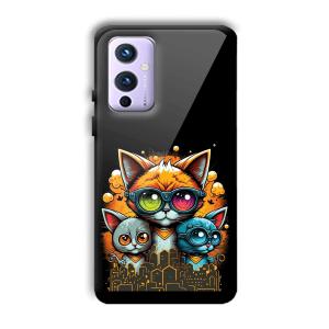 Cats Customized Printed Glass Back Cover for OnePlus 9