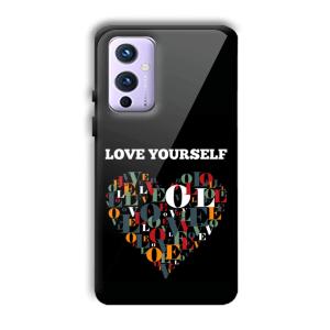 Love Yourself Customized Printed Glass Back Cover for OnePlus 9