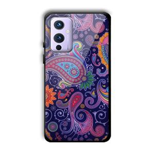 Purple Art Customized Printed Glass Back Cover for OnePlus 9