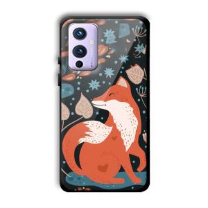 Cute Fox Customized Printed Glass Back Cover for OnePlus 9