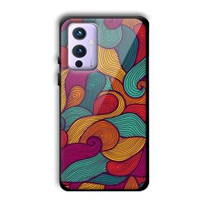 Curved Colors Customized Printed Glass Back Cover for OnePlus 9