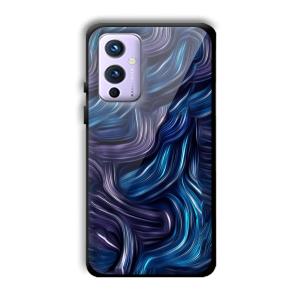 Blue Waves Customized Printed Glass Back Cover for OnePlus 9