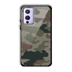 Green Camo Customized Printed Glass Back Cover for OnePlus 9