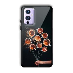 Coffee Cups Customized Printed Glass Back Cover for OnePlus 9