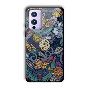 Space Graffiti Customized Printed Glass Back Cover for OnePlus 9