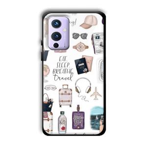 Eat Sleep Breathe Travel Customized Printed Glass Back Cover for OnePlus 9