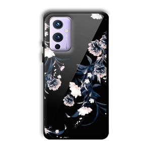 Dark Flowers Customized Printed Glass Back Cover for OnePlus 9