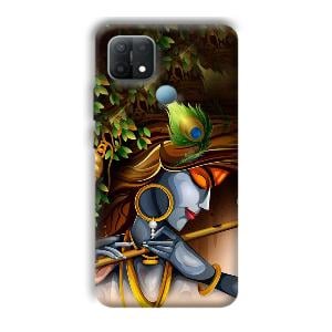 Krishna & Flute Phone Customized Printed Back Cover for Oppo A15s