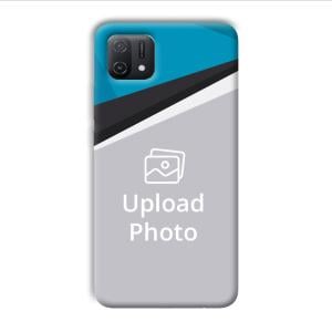 Blue Black Customized Printed Back Cover for Oppo A16e
