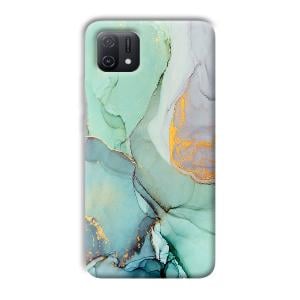 Green Marble Phone Customized Printed Back Cover for Oppo A16e