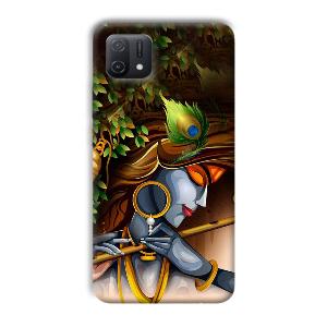 Krishna & Flute Phone Customized Printed Back Cover for Oppo A16e