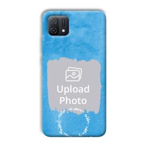 Blue Design Customized Printed Back Cover for Oppo A16k