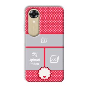 Little Hearts Customized Printed Back Cover for Oppo A17k