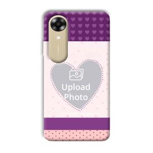 Purple Hearts Customized Printed Back Cover for Oppo A17k