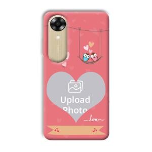 Love Birds Design Customized Printed Back Cover for Oppo A17k
