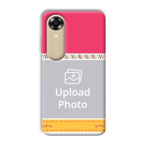 Pink Yellow Customized Printed Back Cover for Oppo A17k