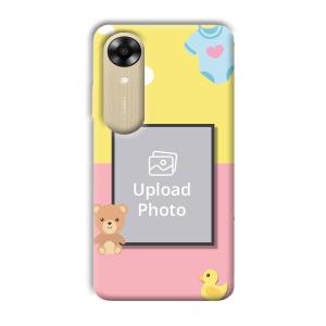 Teddy Bear Baby Design Customized Printed Back Cover for Oppo A17k