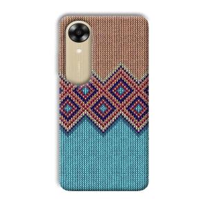 Fabric Design Phone Customized Printed Back Cover for Oppo A17k