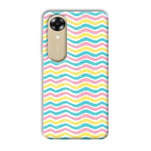 Wavy Designs Phone Customized Printed Back Cover for Oppo A17k